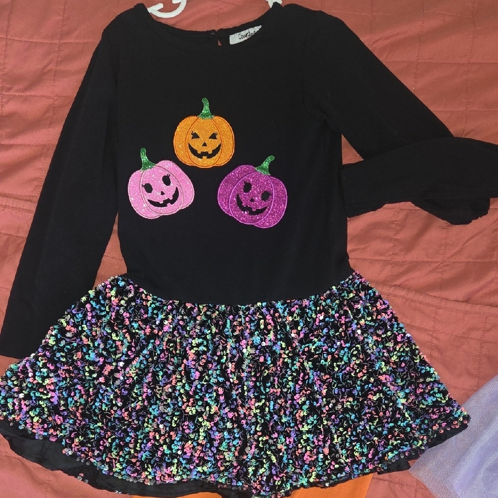 Kids Halloween Matching Sets - Black and Purple & Orange & Multicolor - Picture 2 of 8